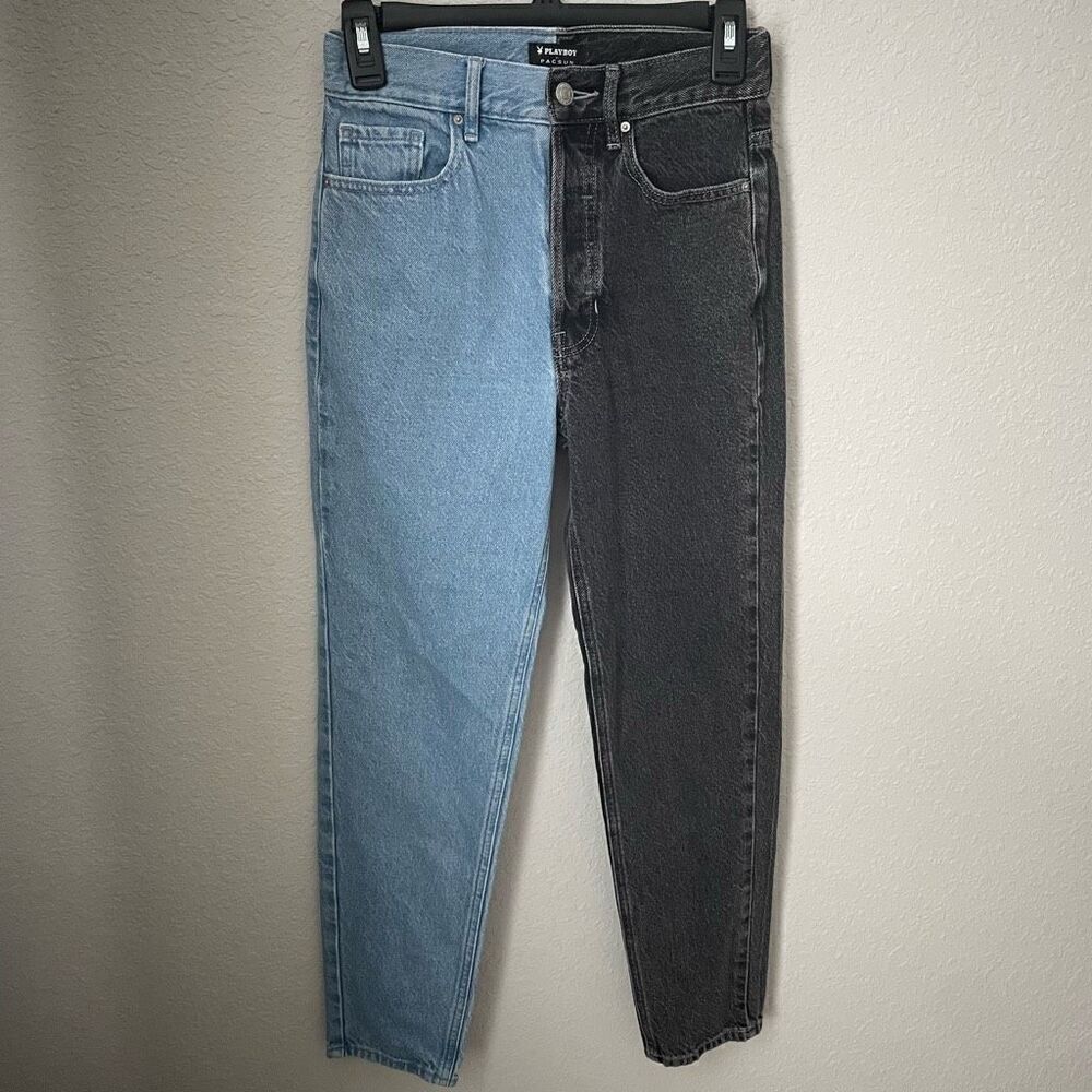 Playboy By PacSun Two-Tone Ultra High Waisted Slim Fit Jeans Size 24 - Picture 4 of 8